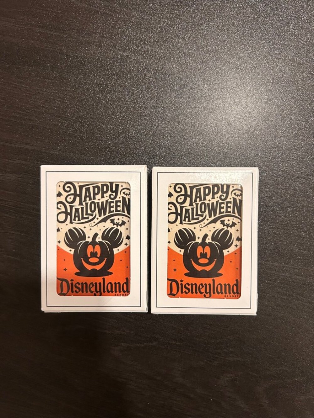 Disneyland Happy Halloween Mickey Pumpkin Playing Cards Set of 2 Decks